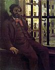 Gustave Courbet Self Portrait painting